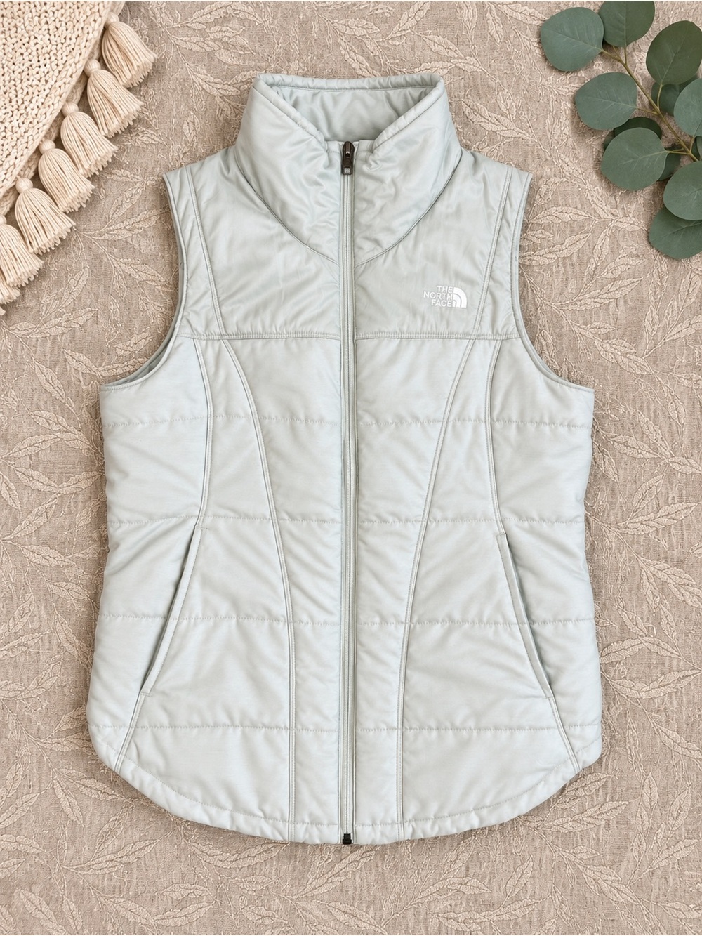 The North Face Light Blue Quilted Vest